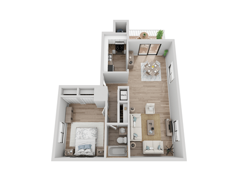 1 Bedroom x 1 Bath A3